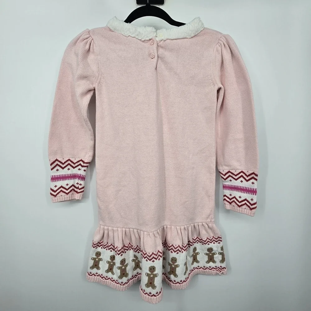 Gymboree‎ Gingerbread Man Cable Knit Sweater Dress Girls Sz 10 Holiday Christmas